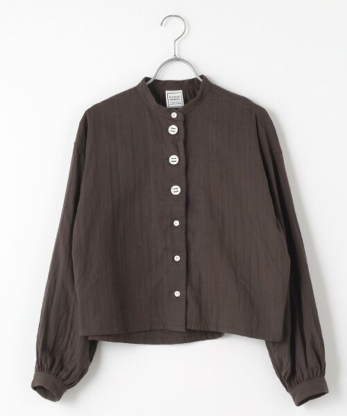 Harriss/ハリス クロップドパラーシュートボタンシャツ ダークブラウン 36 Harriss/ハリス クロップドパラーシュートボタンシャツ ダークブラウン 36
