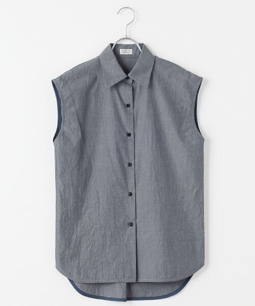 Harriss/ハリス フレンチスリーブブラウス チャコールグレー M Harriss/ハリス フレンチスリーブブラウス チャコールグレー M