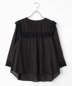 Harriss / ハリス シャツ・ブラウス | レース付ノーカラーブラウス