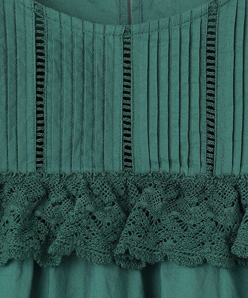 Harriss / ハリス シャツ・ブラウス | レース付ノーカラーブラウス | 詳細2