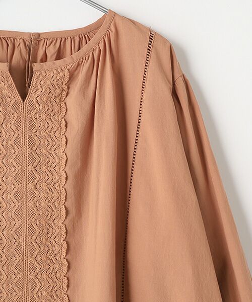 Harriss / ハリス シャツ・ブラウス | レース付ノーカラーブラウス | 詳細3