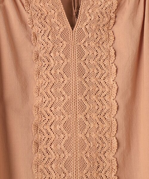 Harriss / ハリス シャツ・ブラウス | レース付ノーカラーブラウス | 詳細5