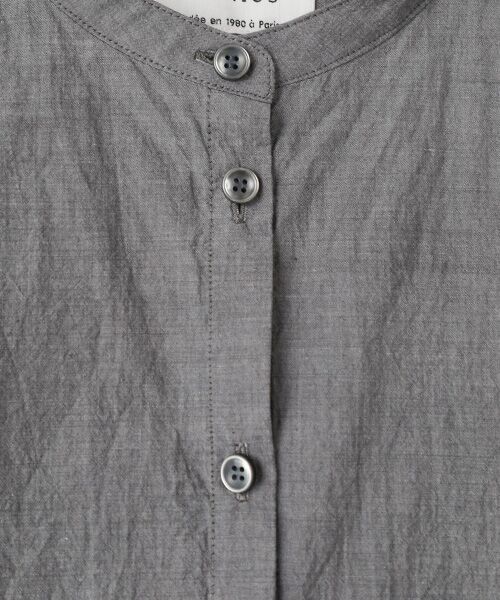 Harriss / ハリス シャツ・ブラウス | クロップドバンドカラーシャツ | 詳細5