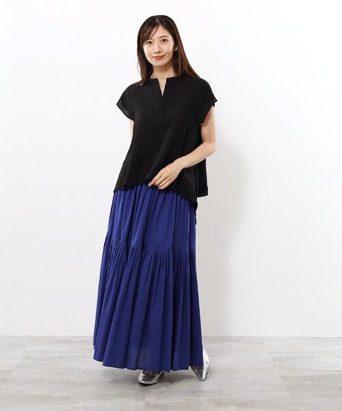 Harriss / ハリス ロング・マキシ丈スカート | タックマキシティアードスカート | 詳細9