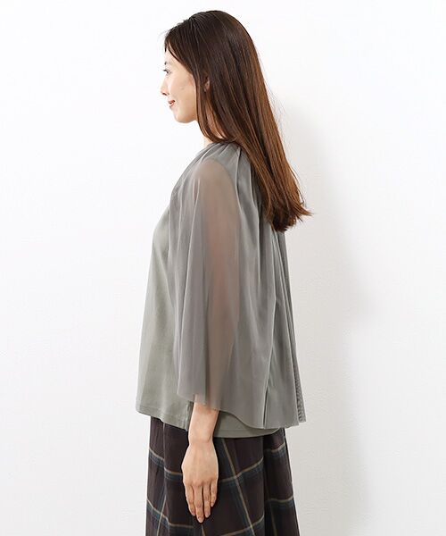 Harriss / ハリス カットソー | チュールレイヤードノースリーブ | 詳細6