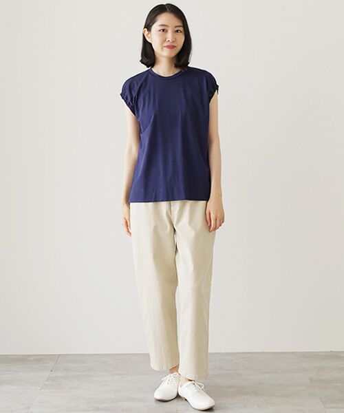 Harriss / ハリス カットソー | ギャザーフレンチスリーブTシャツ | 詳細6