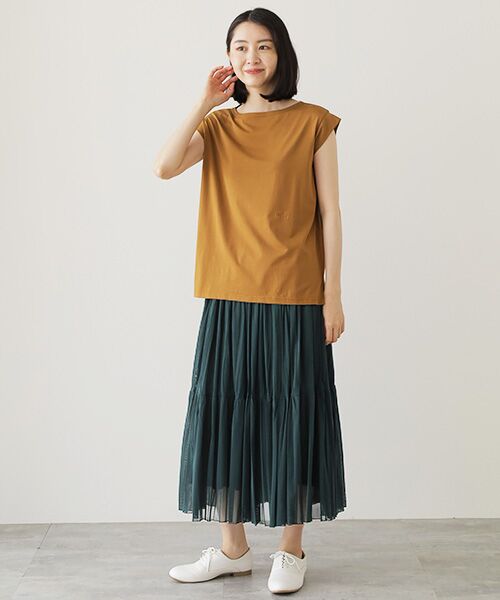 Harriss / ハリス カットソー | ギャザーフレンチスリーブTシャツ | 詳細11