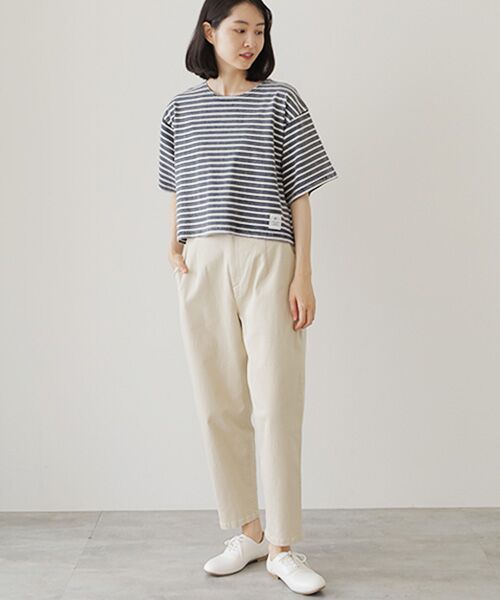 Harriss / ハリス カットソー | クロップドボーダーティーシャツ | 詳細8