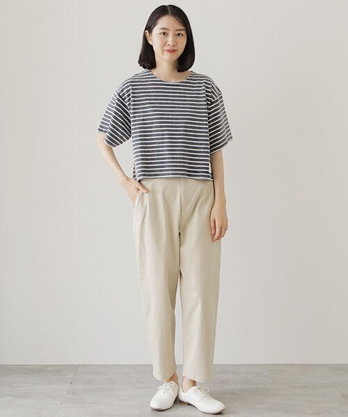 Harriss / ハリス カットソー | クロップドボーダーティーシャツ | 詳細9