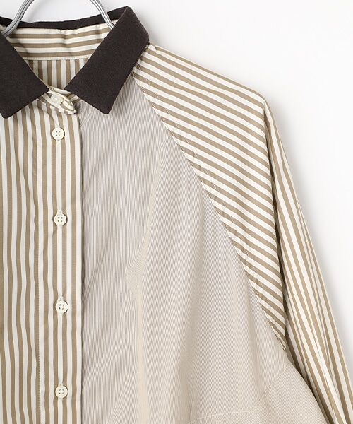 Harriss / ハリス シャツ・ブラウス | 切替ストライプブラウス | 詳細3