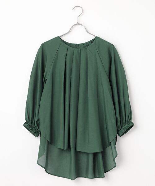 Harriss/ハリス タックブラウス ダークグリーン 36 Harriss/ハリス タックブラウス ダークグリーン 36