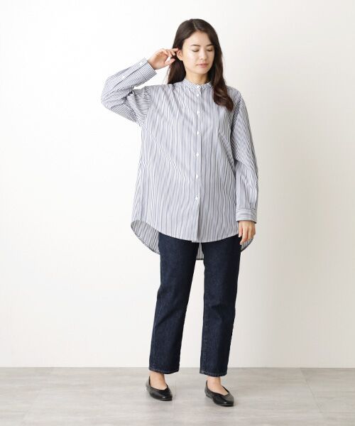 Harriss / ハリス シャツ・ブラウス | バンドカラーロングシャツ | 詳細8