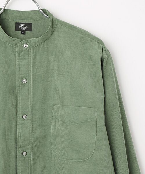 Harriss / ハリス シャツ・ブラウス | P/O風バンドカラーシャツコンフォートフィット　 | 詳細4