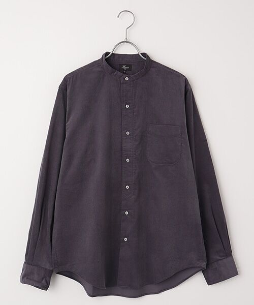 Harriss/ハリス P/O風バンドカラーシャツコンフォートフィット C.GRY L Harriss/ハリス P/O風バンドカラーシャツコンフォートフィット C.GRY L