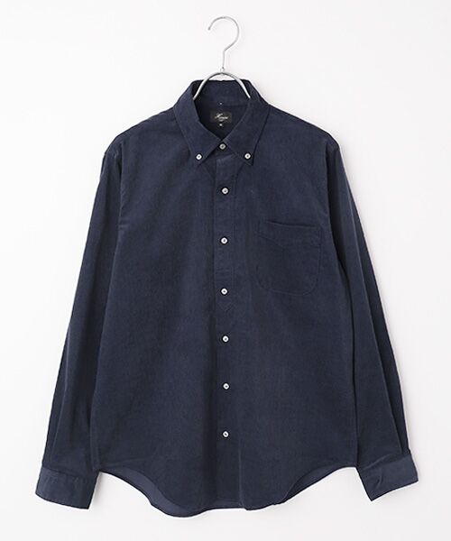 Harriss/ハリス P/O風B.Dカラーシャツアメリカンフィット navy S Harriss/ハリス P/O風B.Dカラーシャツアメリカンフィット navy S
