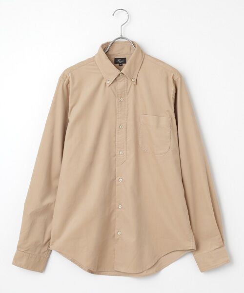 Harriss/ハリス P/O風B.Dカラーシャツアメリカンフィット BEIGE M Harriss/ハリス P/O風B.Dカラーシャツアメリカンフィット BEIGE M