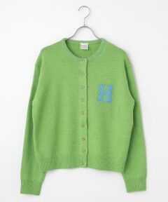 Harriss / ハリス カーディガン・ボレロ | ビーズ刺繍レタードクルーカーディガン