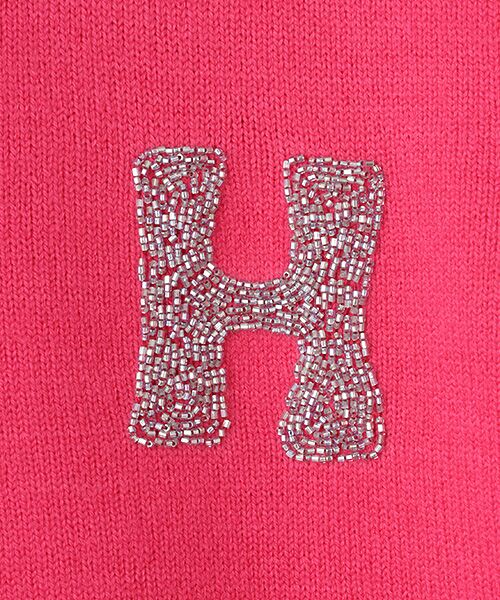 Harriss / ハリス カーディガン・ボレロ | ビーズ刺繍レタードクルーカーディガン | 詳細1