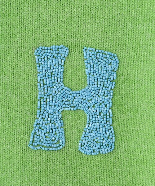 Harriss / ハリス カーディガン・ボレロ | ビーズ刺繍レタードクルーカーディガン | 詳細2