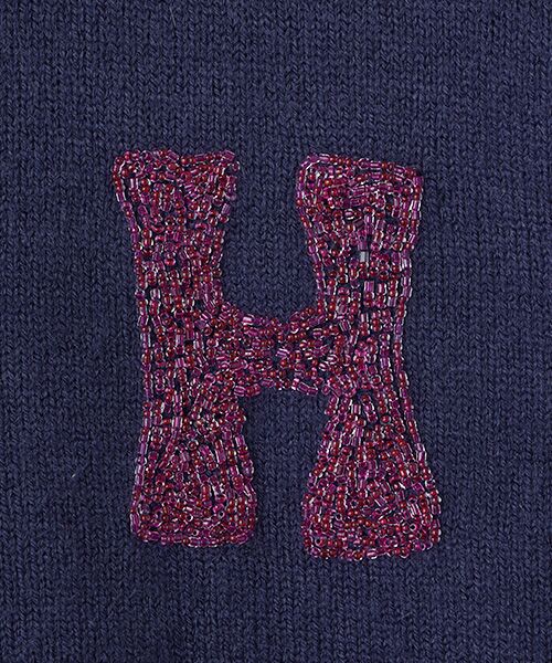 Harriss / ハリス カーディガン・ボレロ | ビーズ刺繍レタードクルーカーディガン | 詳細3