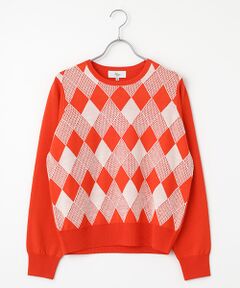 Harriss / ハリス ニット・セーター | ダイヤ幾何柄ニットプルオーバー