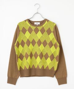 Harriss / ハリス ニット・セーター | ダイヤ幾何柄ニットプルオーバー