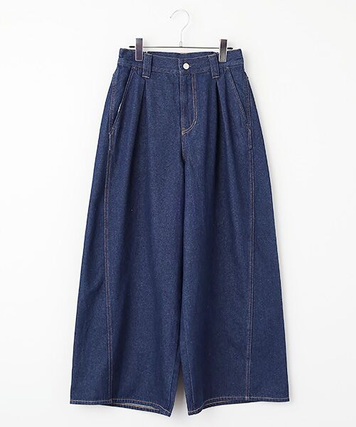 Harriss / ハリス デニムパンツ | ツイストシームワイドデニム(ブルー)