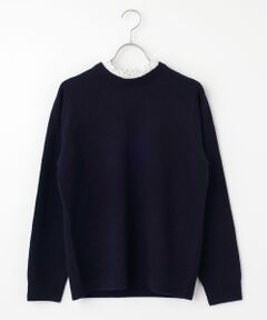 Harriss / ハリス ニット・セーター | 綿レースフリル衿付キクルーセーター