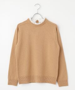 Harriss / ハリス ニット・セーター | 綿レースフリル衿付キクルーセーター