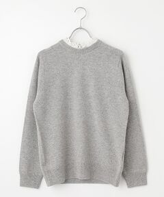 Harriss / ハリス ニット・セーター | 綿レースフリル衿付キクルーセーター