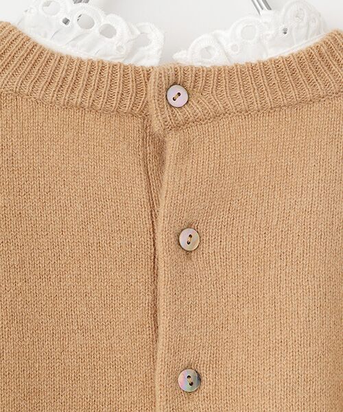 Harriss / ハリス ニット・セーター | 綿レースフリル衿付キクルーセーター | 詳細9