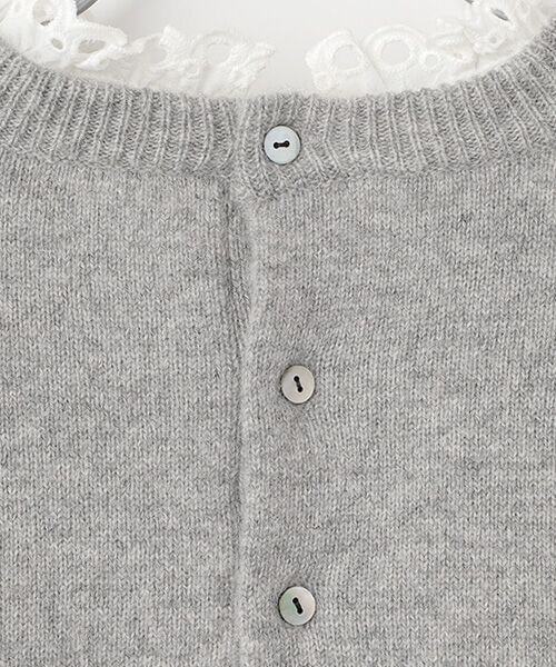 Harriss / ハリス ニット・セーター | 綿レースフリル衿付キクルーセーター | 詳細10