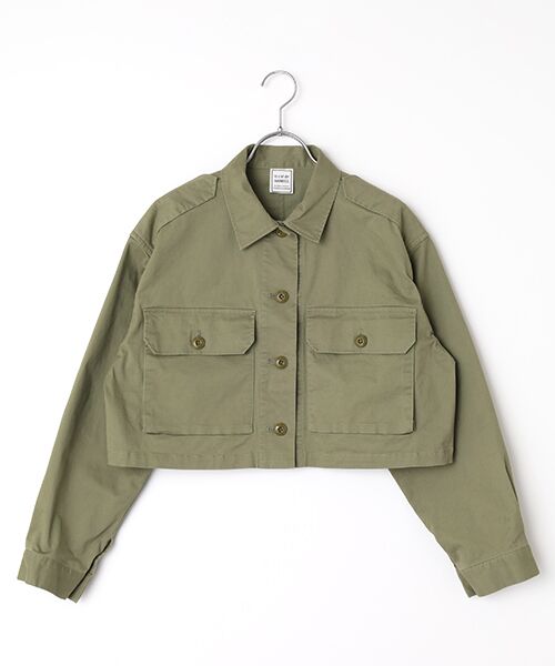 Harriss / ハリス ブルゾン | クロップドミリタリーシャツ（カーキグリーン）
