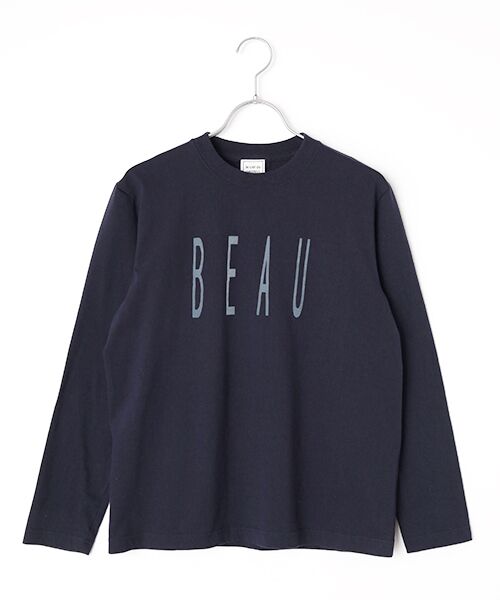 Harriss / ハリス Tシャツ | beauプリントロンT（ネイビーブルー）