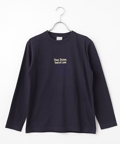 Harriss / ハリス Tシャツ | Fleurプリント（ネイビーブルー）