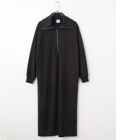 Harriss / ハリス ロング・マキシ丈ワンピース | リブカラージップアップドレス