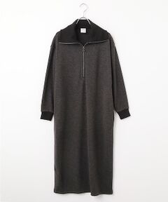 Harriss / ハリス ロング・マキシ丈ワンピース | リブカラージップアップドレス