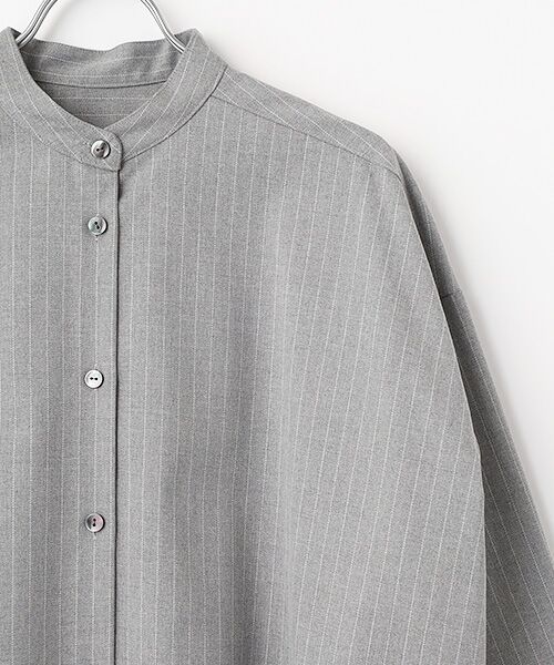 Harriss / ハリス シャツ・ブラウス | バンドカラーチュニックブラウス | 詳細3