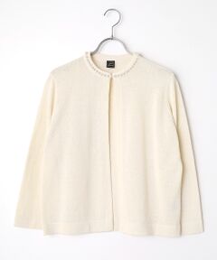 Harriss / ハリス カーディガン・ボレロ | パール付きクルーカーデ
