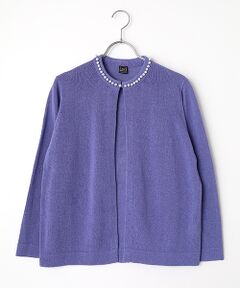 Harriss / ハリス カーディガン・ボレロ | パール付きクルーカーデ
