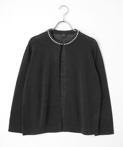 Harriss / ハリス カーディガン・ボレロ | パール付きクルーカーデ