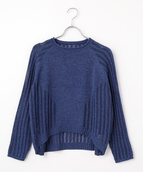 Harriss / ハリス ニット・セーター | ペーパーコットンニット（サックスブルー）
