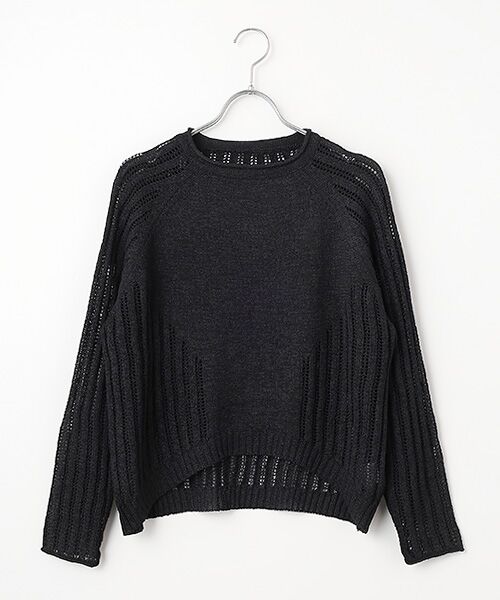 Harriss / ハリス ニット・セーター | ペーパーコットンニット（ブラック）