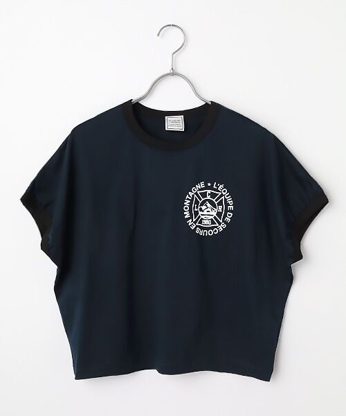 Harriss / ハリス カットソー | ドルマンリンガーTシャツ（ネイビーブルー）