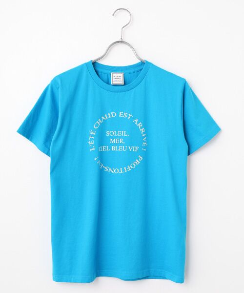 Harriss / ハリス Tシャツ | Soleil, mer〜柄（ブルー）