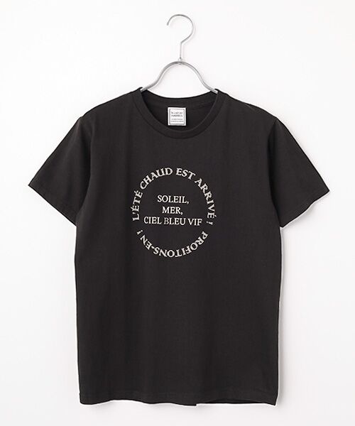 Harriss / ハリス Tシャツ | Soleil, mer〜柄（ブラック）