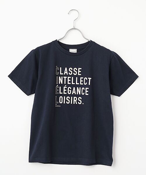Harriss / ハリス Tシャツ | C・I・E・L柄（ネイビーブルー）