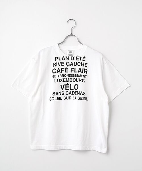 Harriss / ハリス Tシャツ | PLAN D’ETE柄（ホワイト）