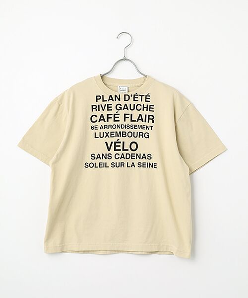 Harriss / ハリス Tシャツ | PLAN D’ETE柄（ベージュ）