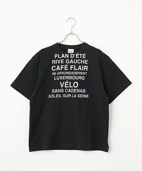 Harriss / ハリス Tシャツ | PLAN D’ETE柄（ブラック）